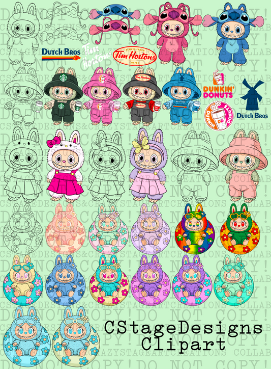 Labu CLIPART ONLY Collab W/Crazy Stage Art Creations