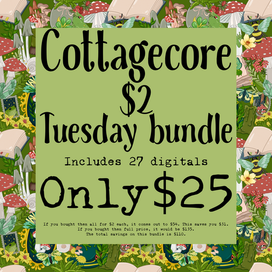 Cottagecore $2 Tuesday Bundle HUGE SAVINGS! Digital Image PNG
