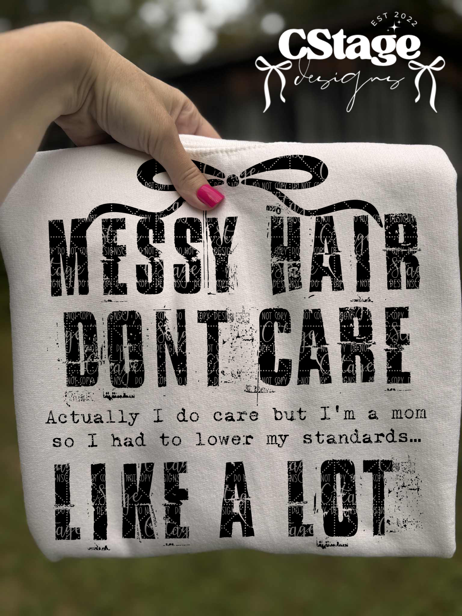 Messy Hair, Don’t Care Digital Image PNG – CStageDesigns