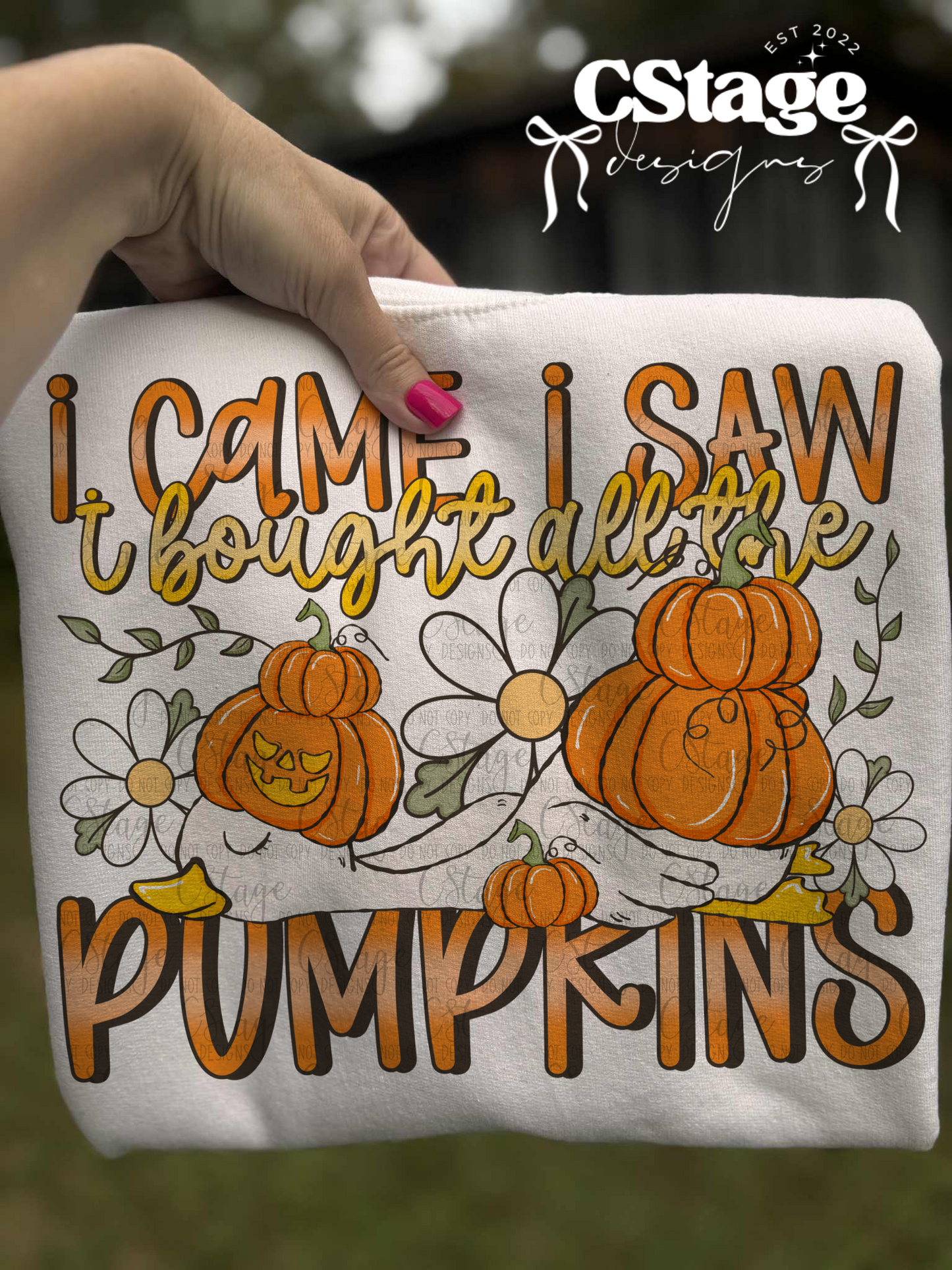 I came. I saw. I bought all the pumpkins Digital Image PNG
