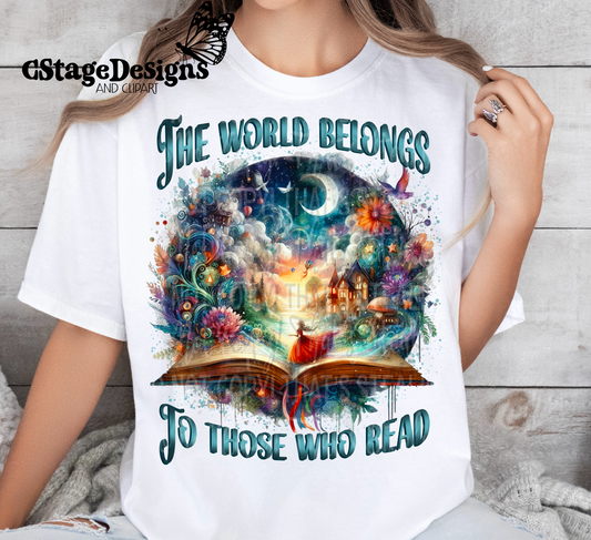 The world belongs to those who read book lover digital image png