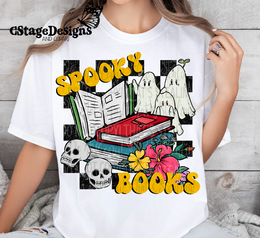 Spooky books digital image png