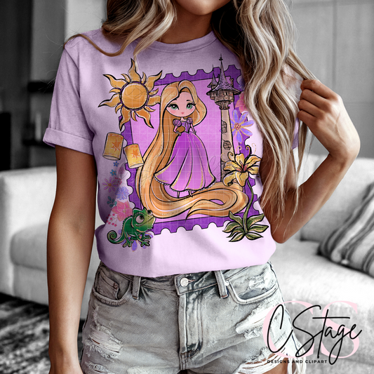 Long Hair Princess digital image png