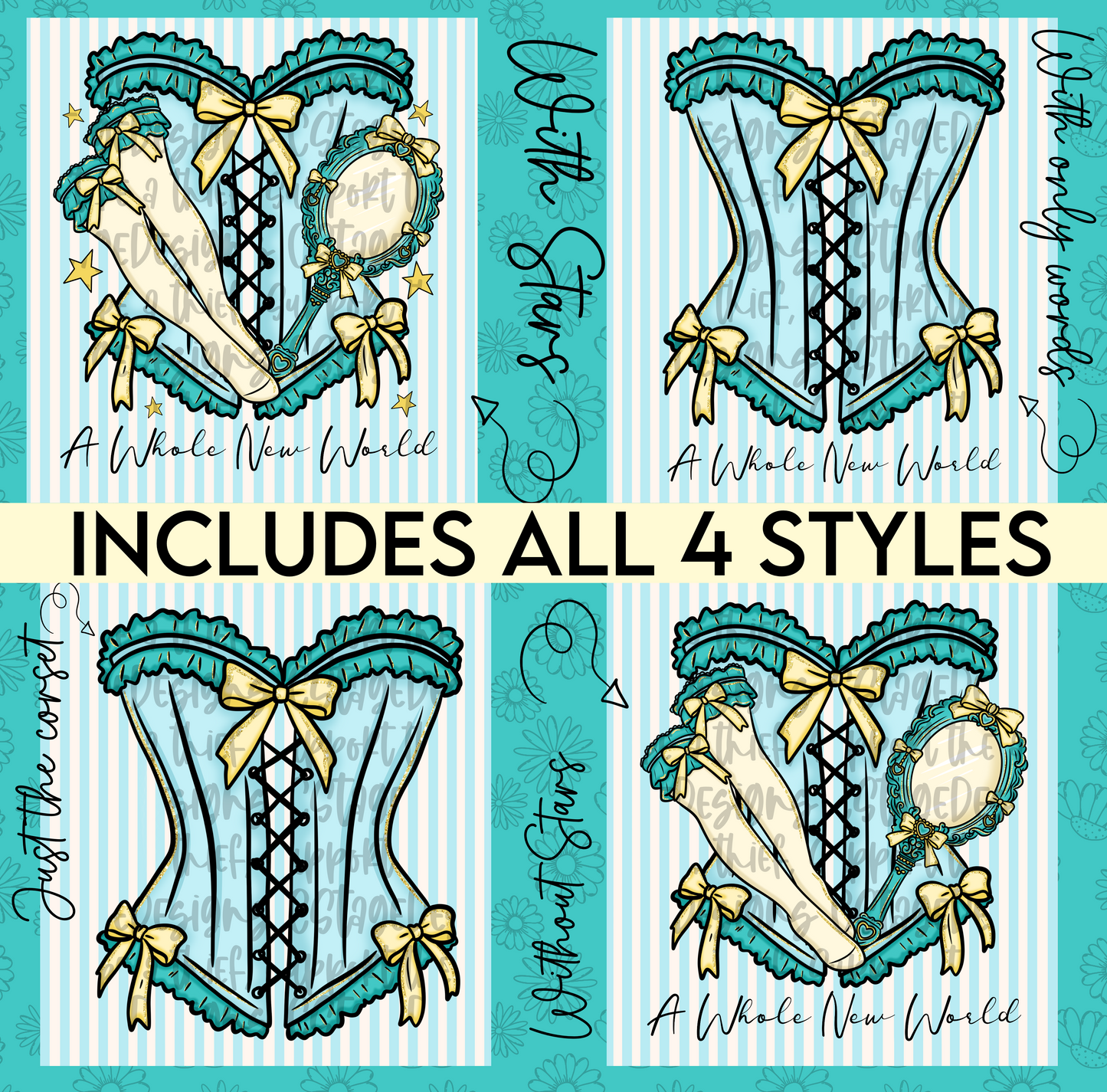 Jas-min Corset Digital Image PNG (INCLUDES 4 DIFFERENT STYLES! YOU CAN TAKE OFF THE WORDS IF NEEDED!)