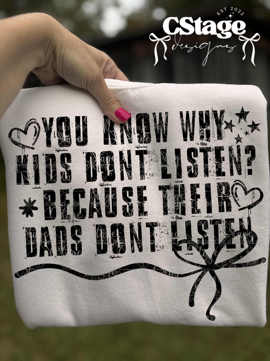 You know why kids don’t listen? Digital Image PNG