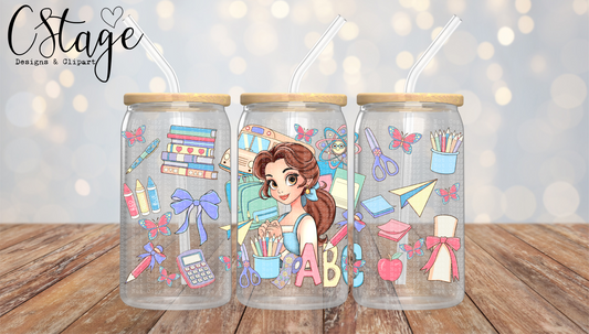 Back to School Belle Digital Image PNG