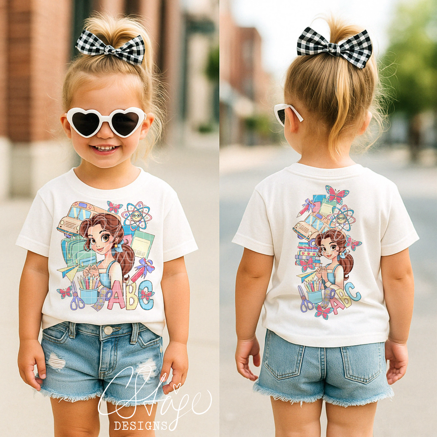 Back to School Belle Digital Image PNG