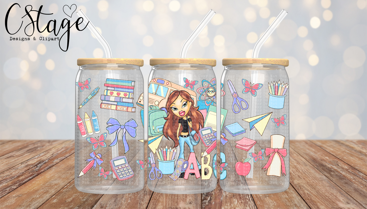 Back to School Brat Libby Digital Image PNG