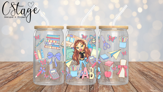 Back to School Brat Libby Digital Image PNG