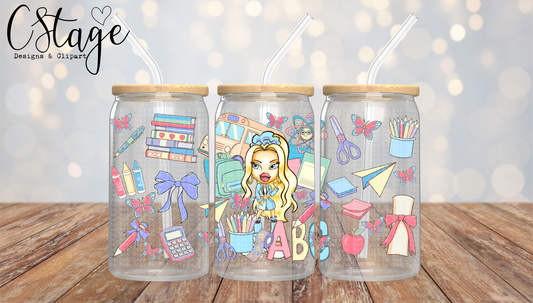 Back to School Brat Libby Digital Image PNG