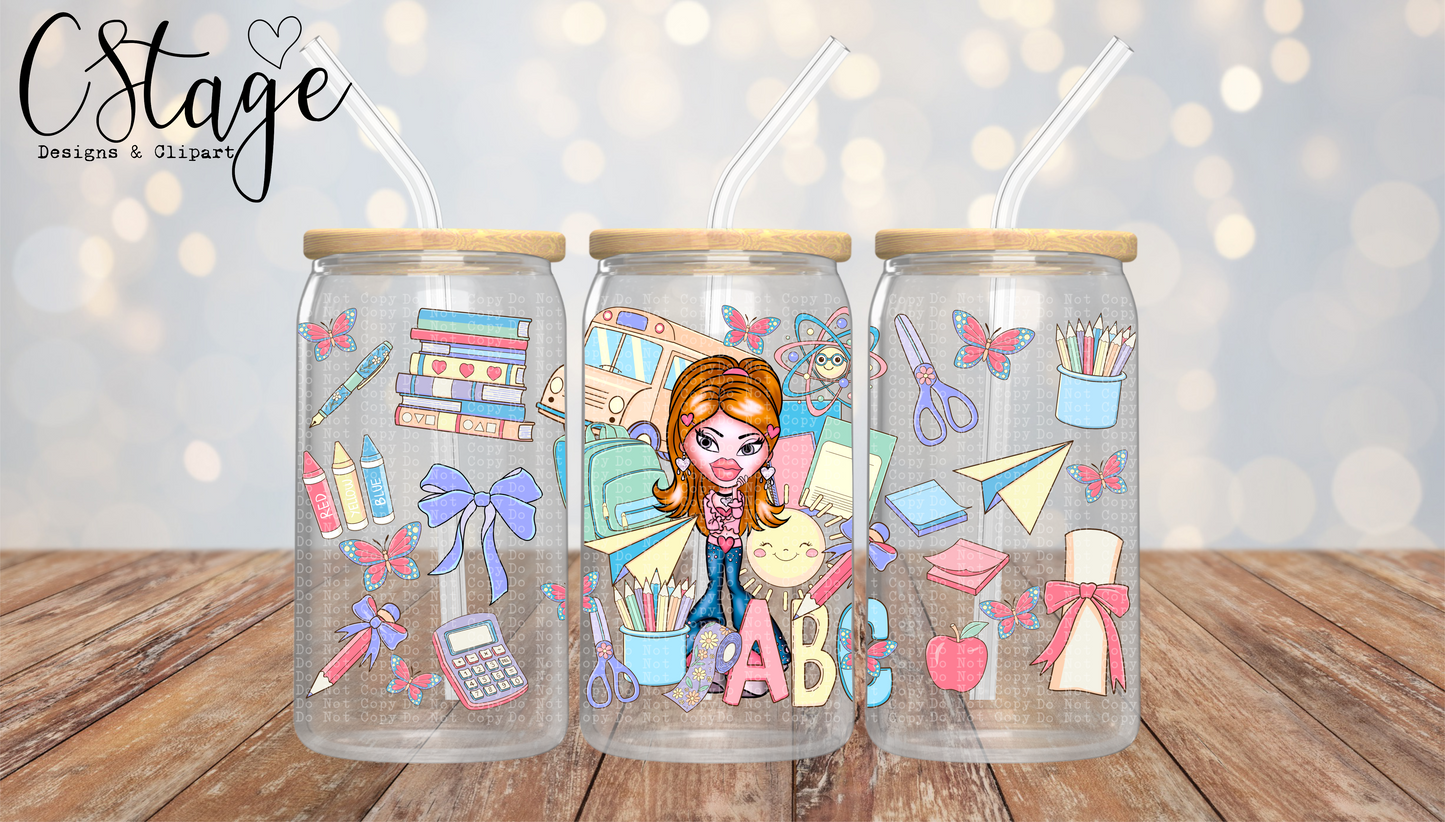 Back to School Brat Libby Digital Image PNG