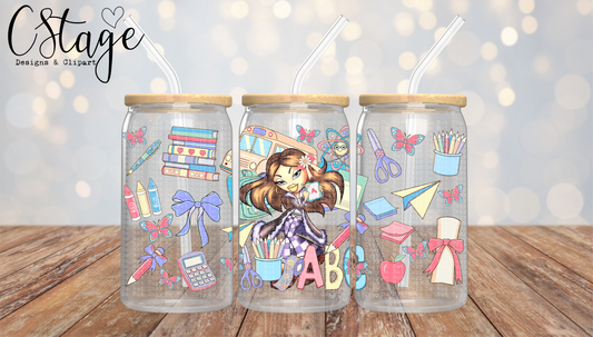 Back to School Brat Libby Digital Image PNG