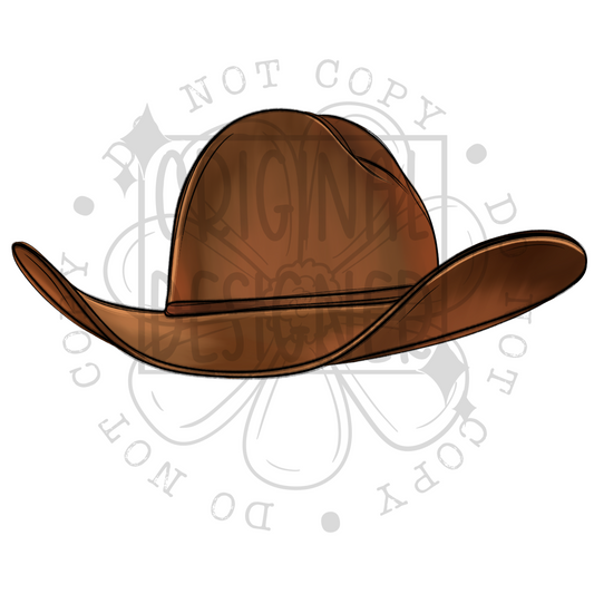 Cowboy Hat Clipart Digital Image PNG (includes outline)