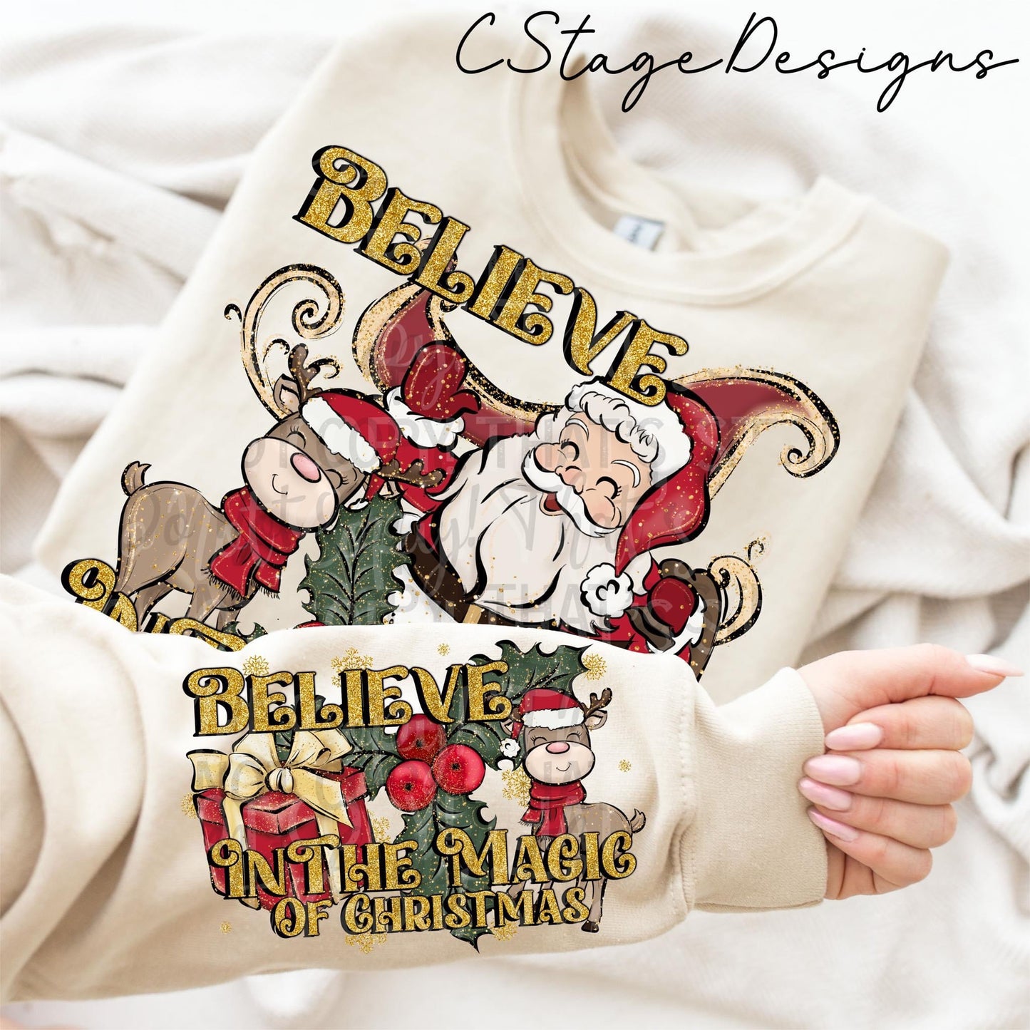 Believe in the magic of Christmas digital image png