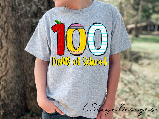 100 days of school digital image png