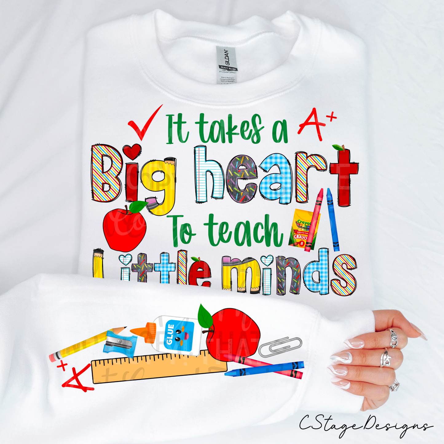 Big heart, little minds w/sleeve digital image PNG