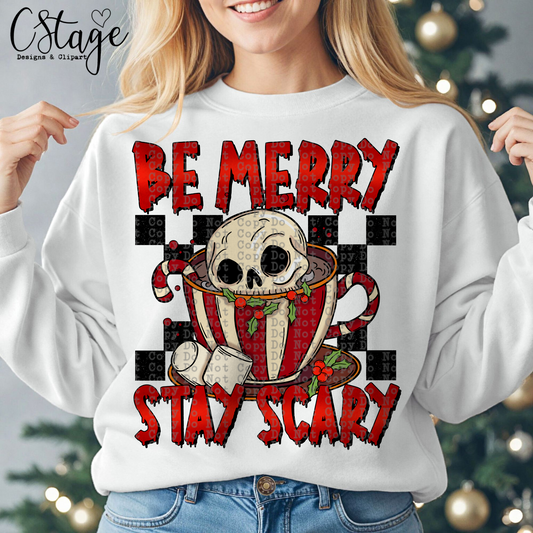 Be merry stay scary digital image png