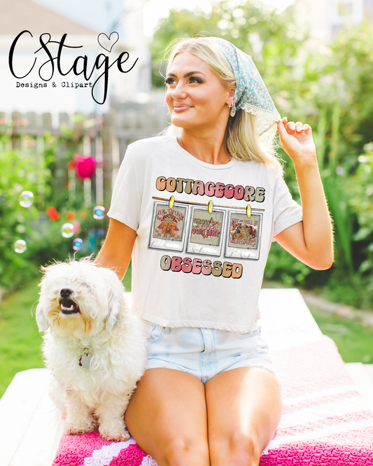 Cottagecore obsessed digital image png