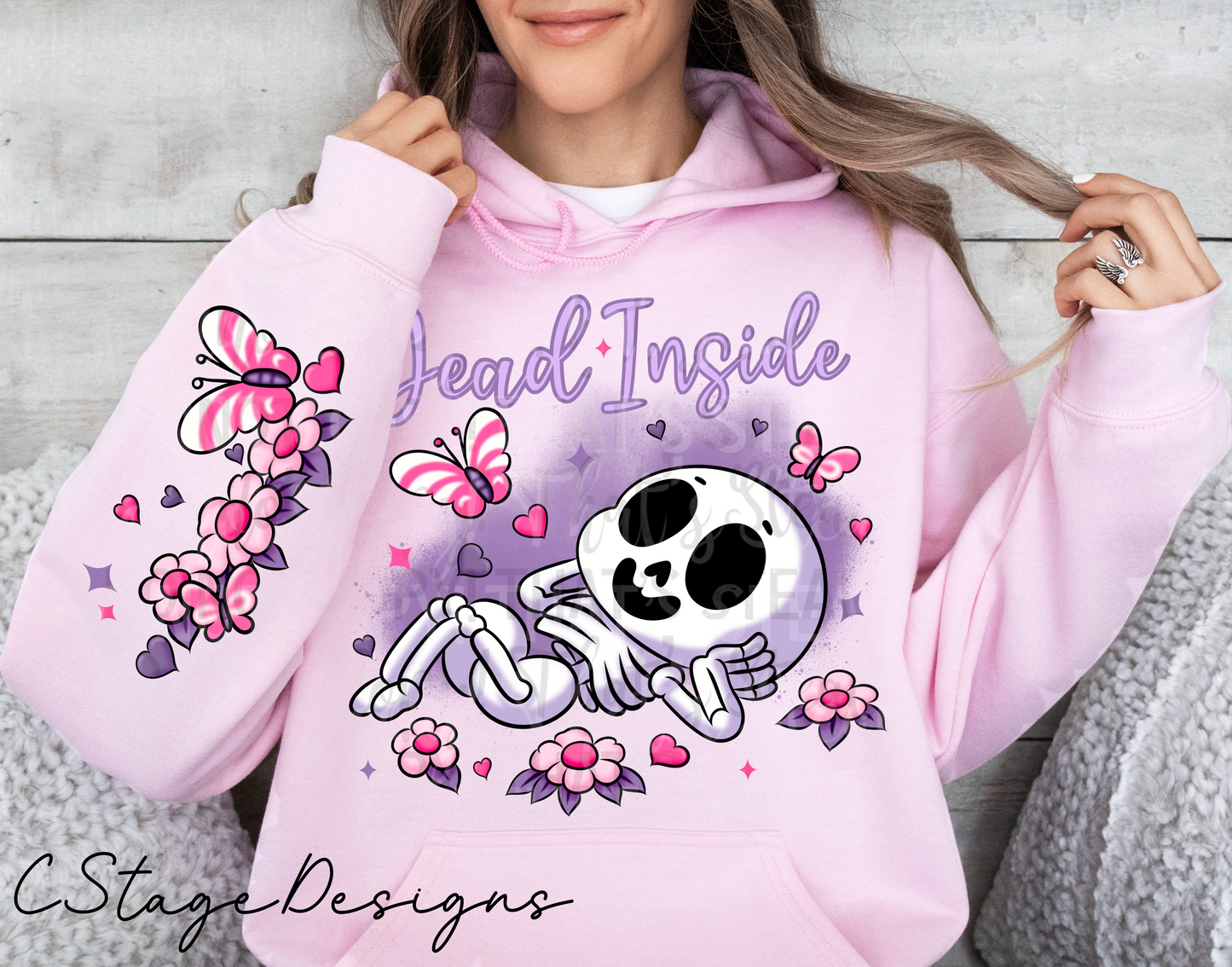 Dead inside Skellie w/sleeve digital image png