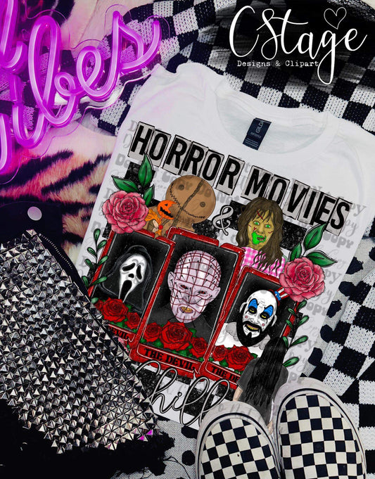 Horror Movies & Chill Digital Image PNG