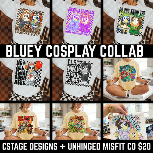 Blue Dog Cosplay Collab Digital Images PNG