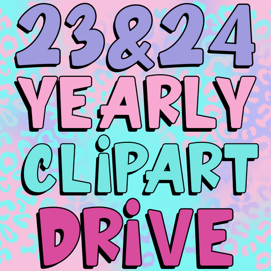 2023 & 2024 Yearly Clipart Drive Digital Images PNG