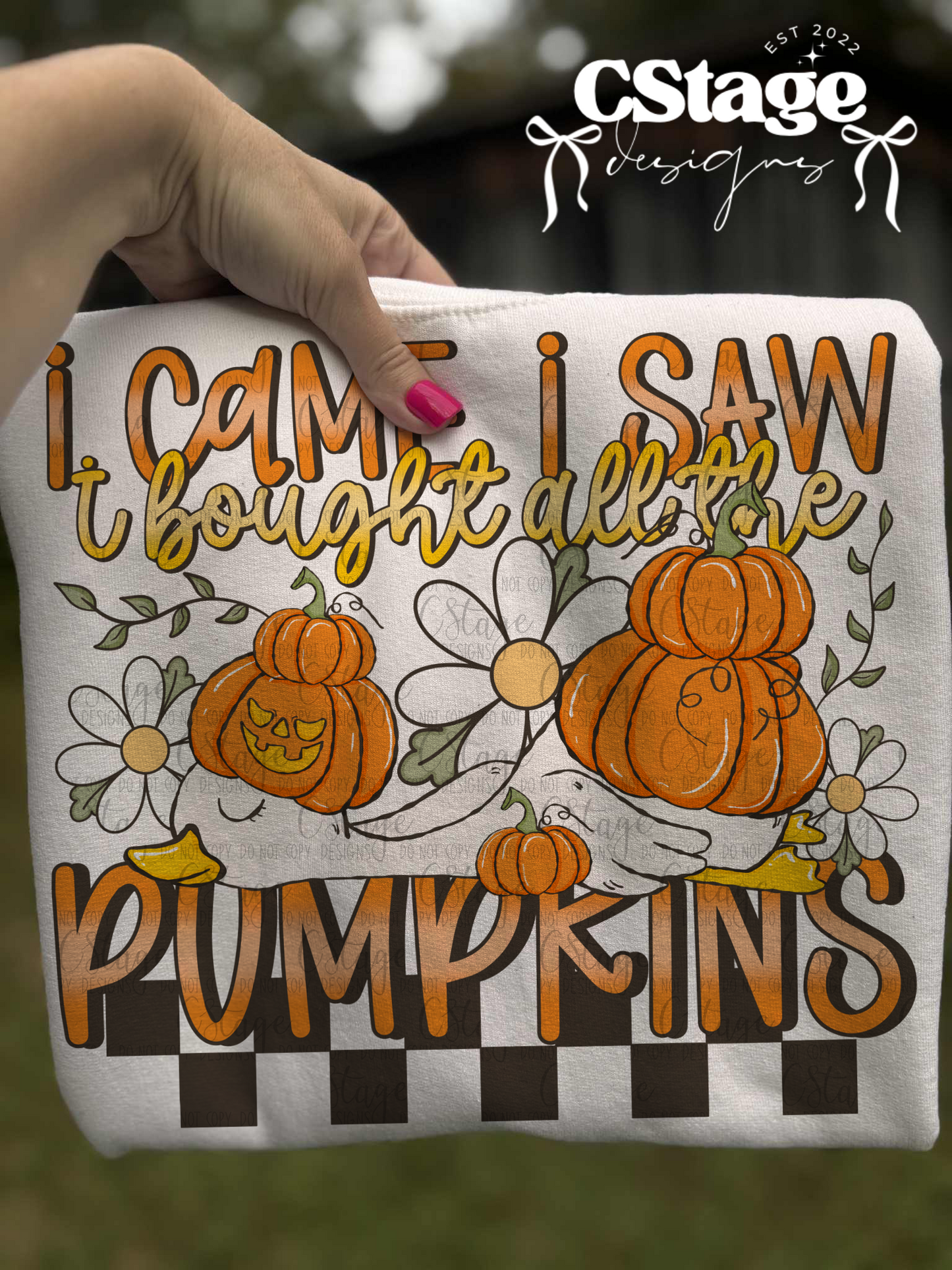 I came. I saw. I bought all the pumpkins Digital Image PNG