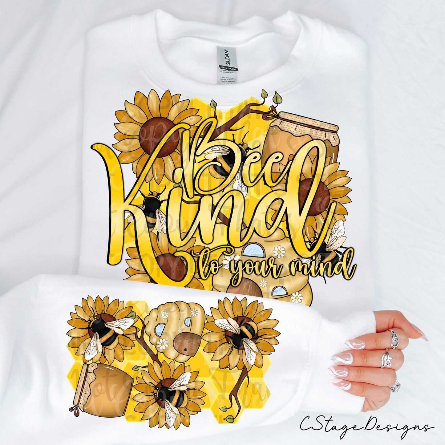 Bee Kind To Your Mind Digital Image PNG