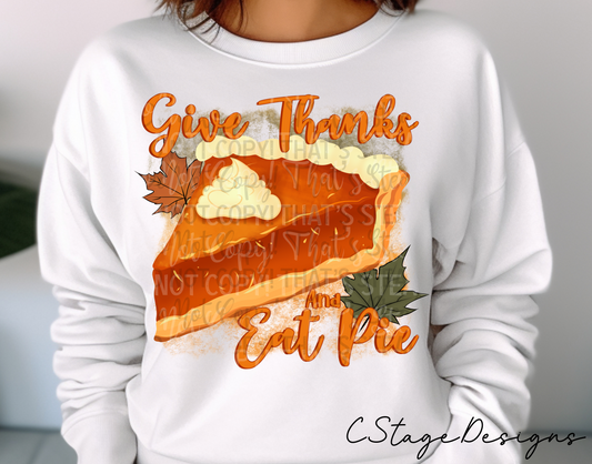 Give thanks and eat pie digitals image png