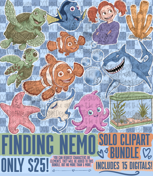 Clipart Bundle Drawn by CStageDesigns Digital Images PNG (You will be added to a Google Drive, please allow up to 48 hours!)