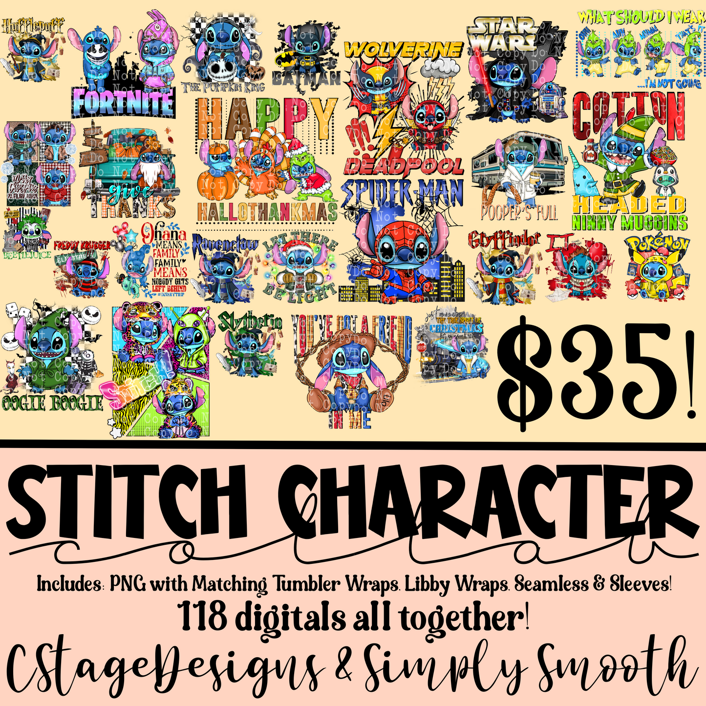 Stch Character Collab with Simlly Smooth Digital Images PNG