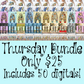 Thursday Bundle Digital IMAGE PNG