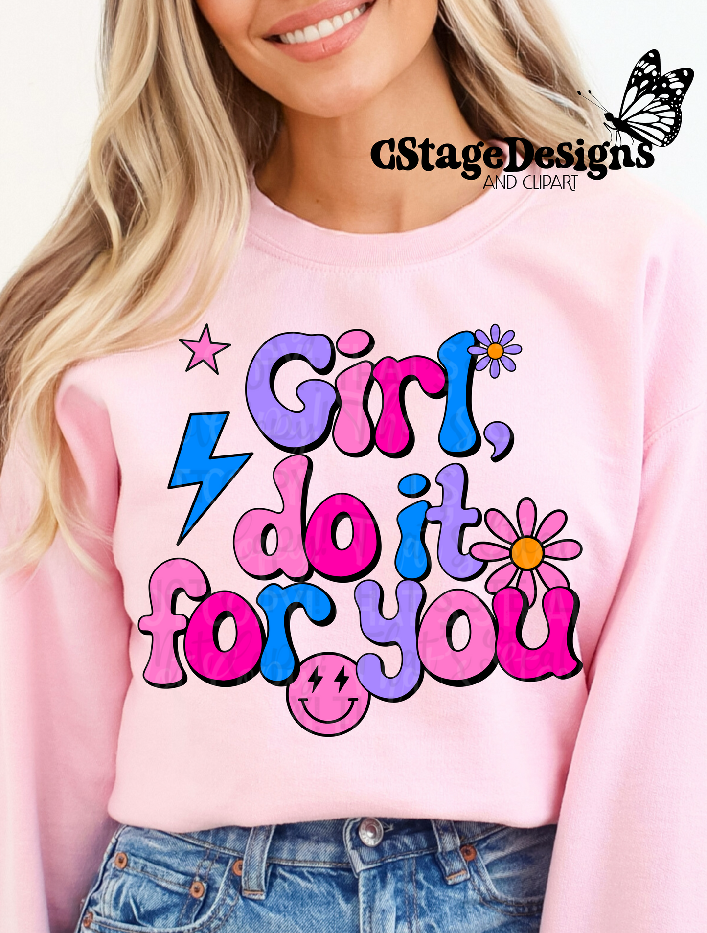 Girl Do It For You Digital Image PNG