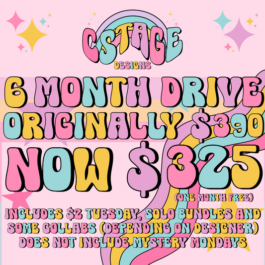 6 month Drive Jan-June 2026 Digital Image PNG (ONE FREE MONTH!)