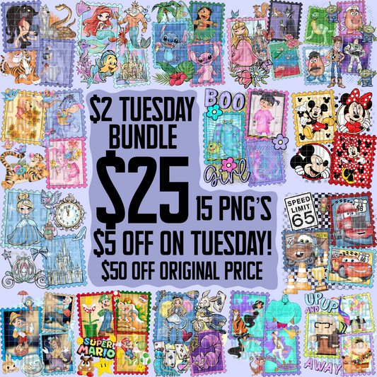 $2 Tuesday Bundle digital image png