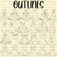 Princess Dresses Clipart Bundle Digital Images PNG