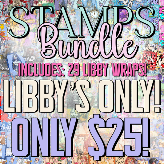 LIBBYS ONLY! Stamps Part 1 & 2 Libby Wraps Digital image PNG