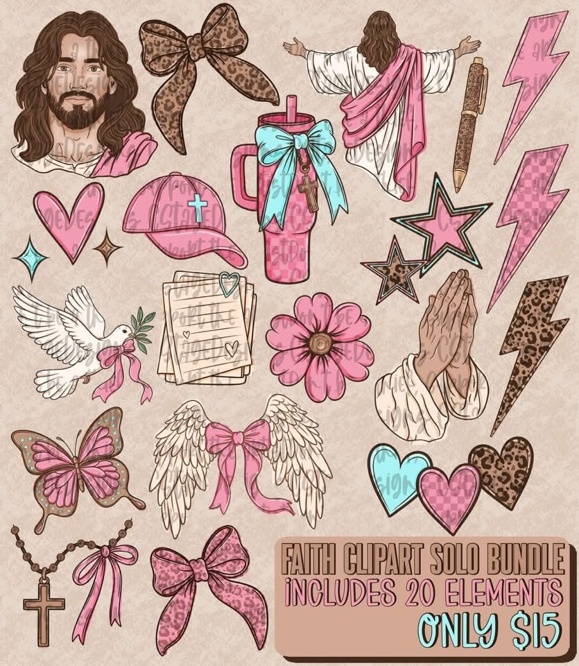 Faith CLIPART Solo Bundle Digital Images PNG