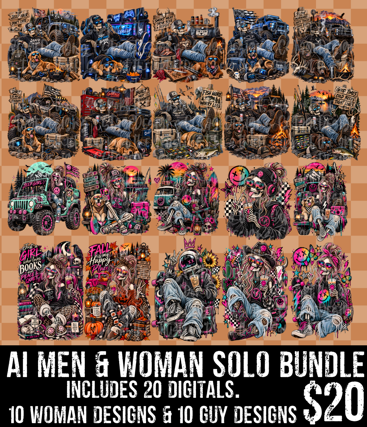 Ai Men & Woman Designs Digital Images PNG