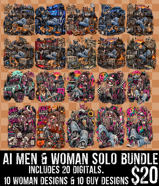 Ai Men & Woman Designs Digital Images PNG