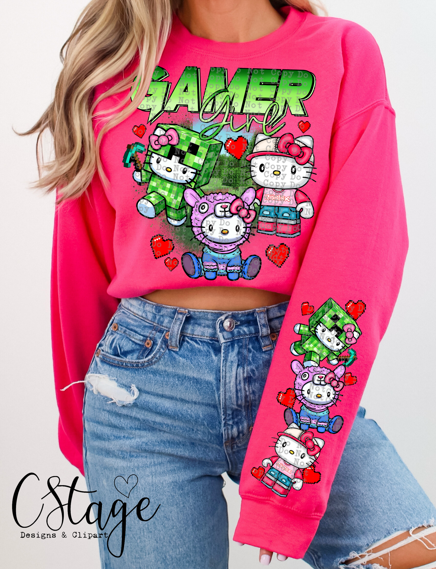 Gamer Girl Digital Image PNG