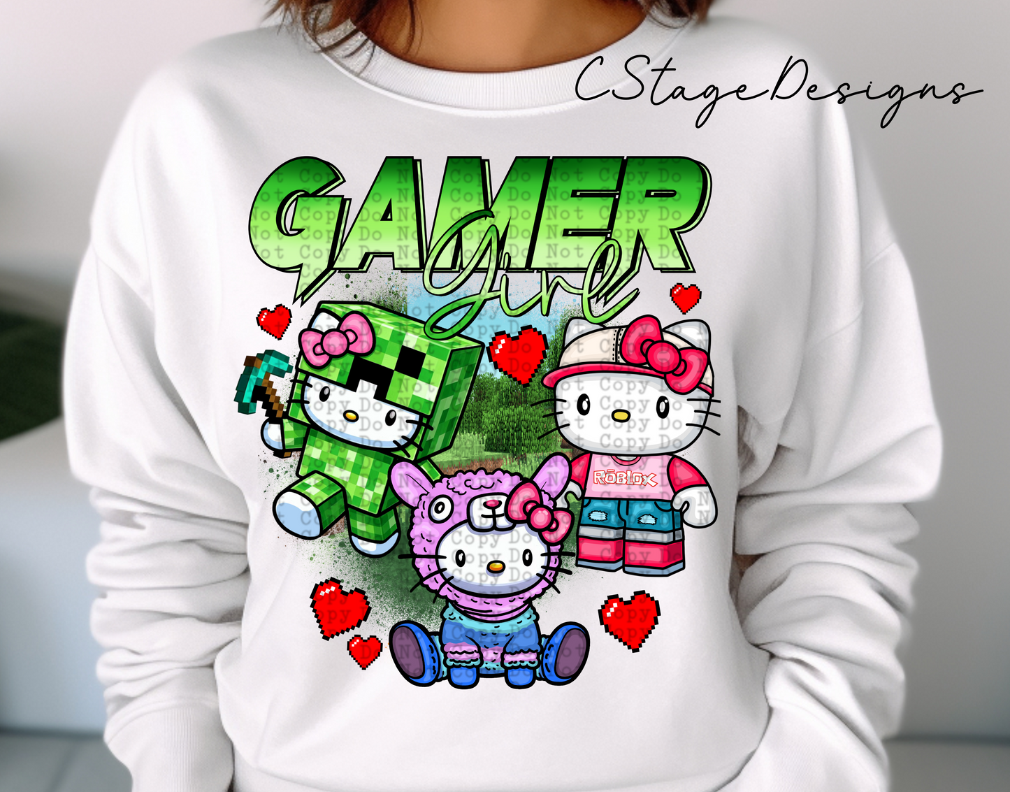 Gamer Girl Digital Image PNG