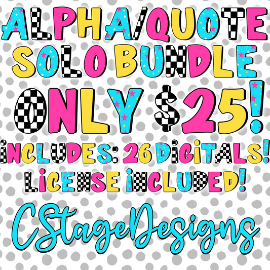 Alpha/Quotes Solo Bundle Digital Images PNG