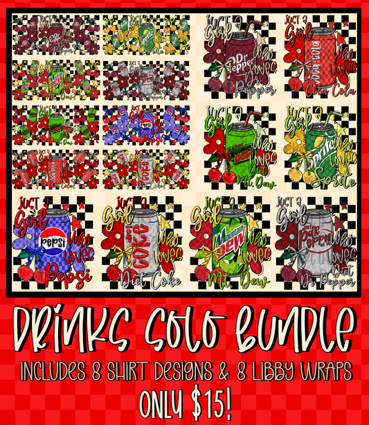 Drinks Solo Bundle Digital Images PNG