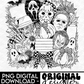 Horror Mash-Up Digital Image PNG (Coloring page) (NOT FOR RESALE)