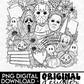 Horror Mash-Up Digital Image PNG (Coloring page) (NOT FOR RESALE)