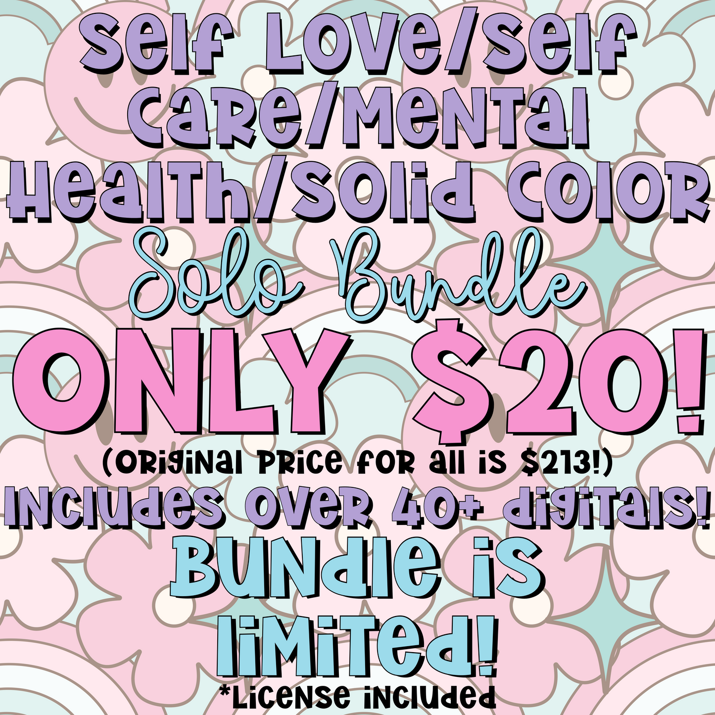 Self Care Solo Bundle Digital Images PNG