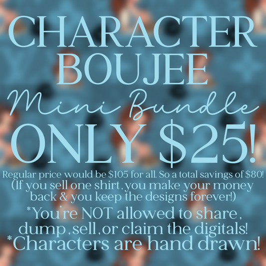 Character Boujee Mini Solo Bundle Digital Image PNG