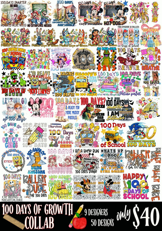100 Days of Growth (School) Collab digital image png