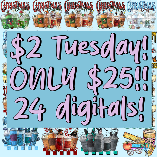 $2 Tuesday Bundle Digital Image PNG